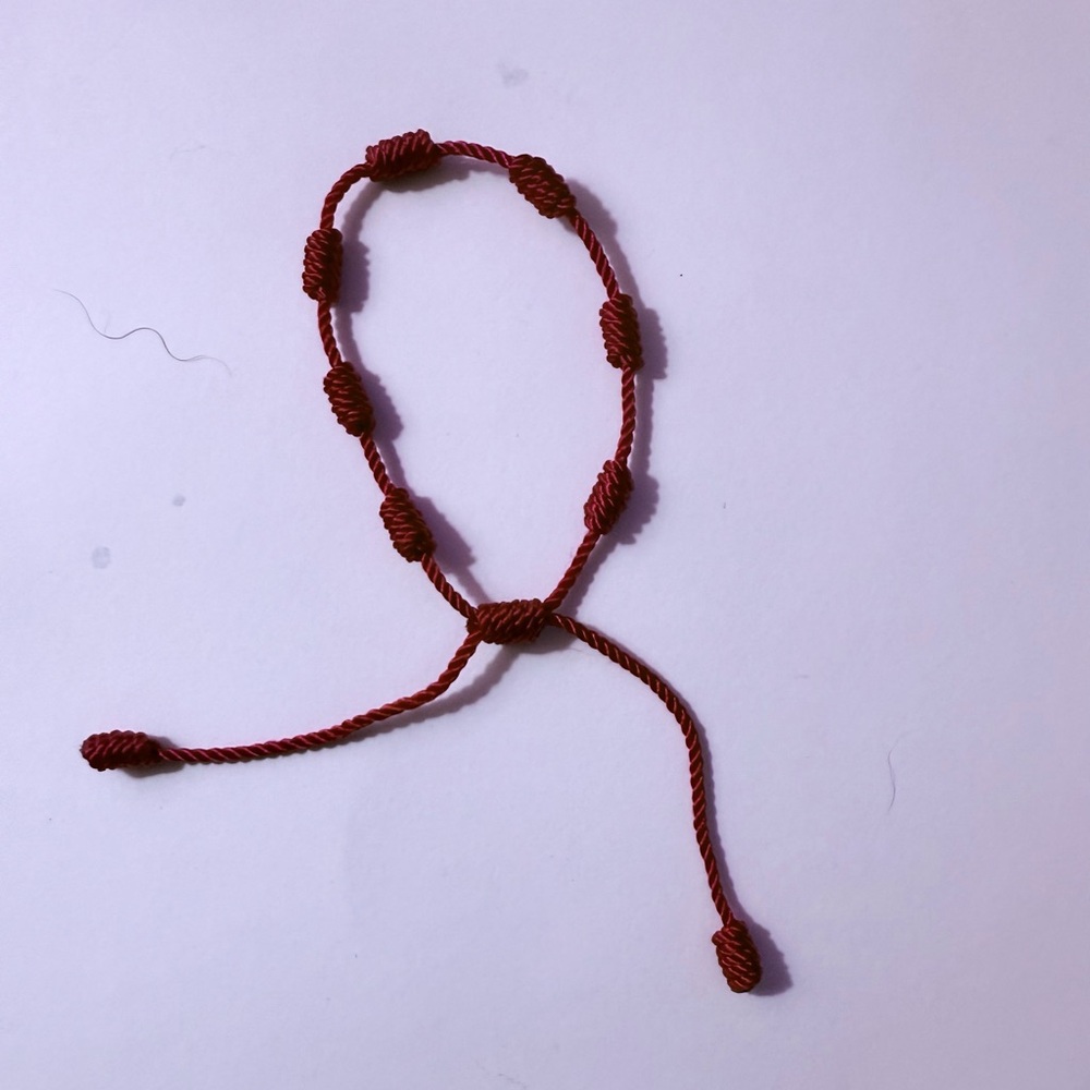 Red Knotted Rope Bracelet